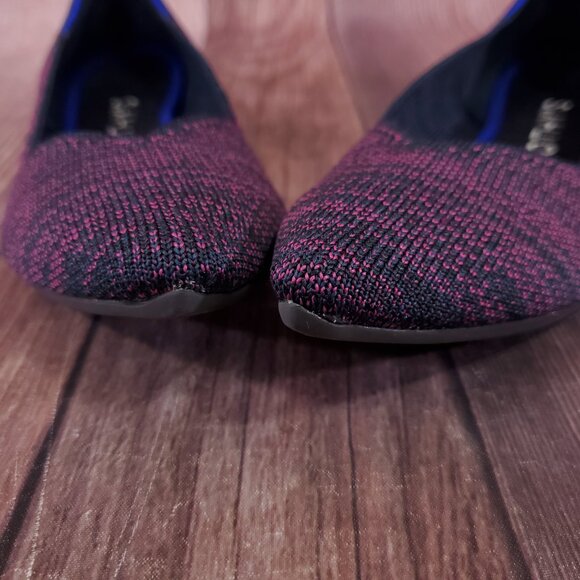 Rothys Womens Sz 7.5 The Point Heather Magenta Slip On Flats Shoes Retired Rare - Picture 6 of 15